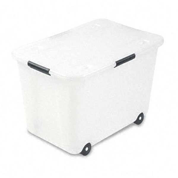 Workstationpro Rolling Storage Box  Clear  15-Gallon Size TH40496